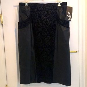 Women’s Black Leather Skirt